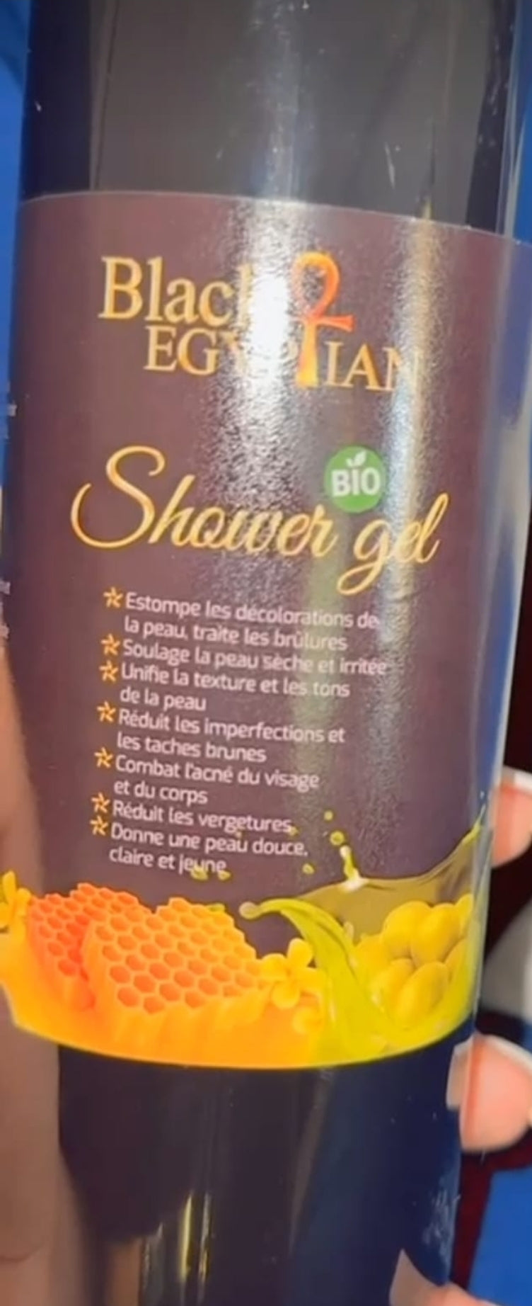 Black egyptian shower gel