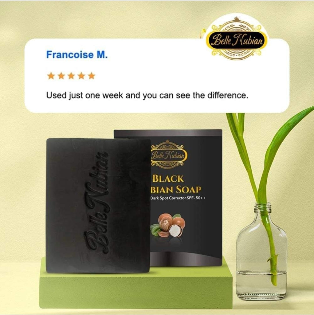 Belle nubian black soap with argan oil