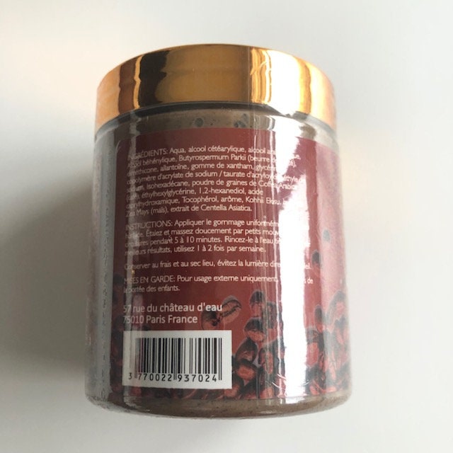Glow scrub with arabica coffee,shea butter and glycerin/Gommage glow au café arabica,beurre dekarité et glycérine de Teint Parfait By Nadege