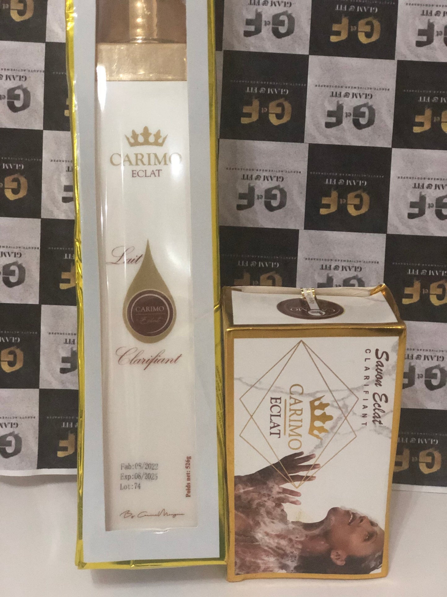 Carimo teint Éclat body lotion and teint Éclat soap