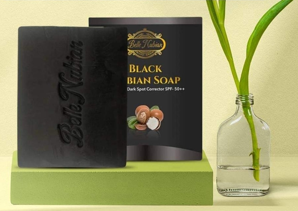 Belle nubian black soap with argan oil
