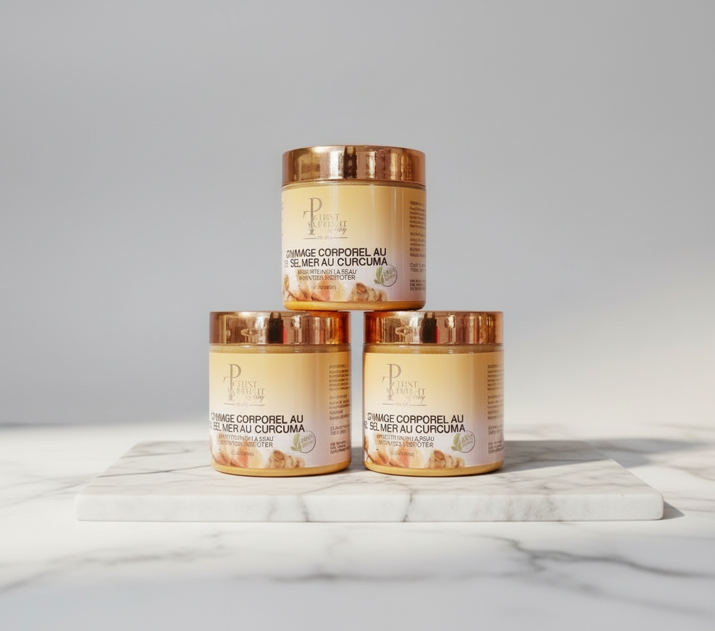 Curcuma and sea salt scrub