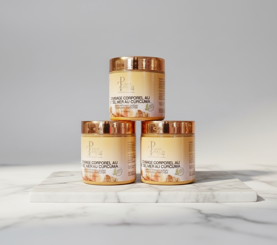 Curcuma and sea salt scrub