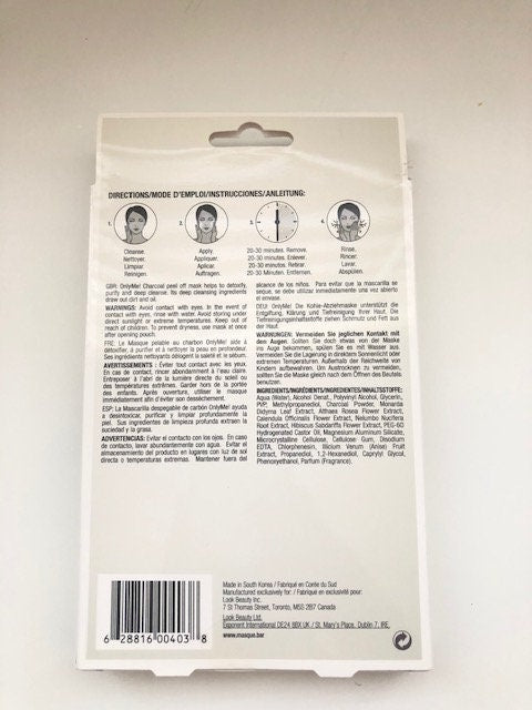 Charcoal Peel-Mask/ Masque Pelable au Charbon