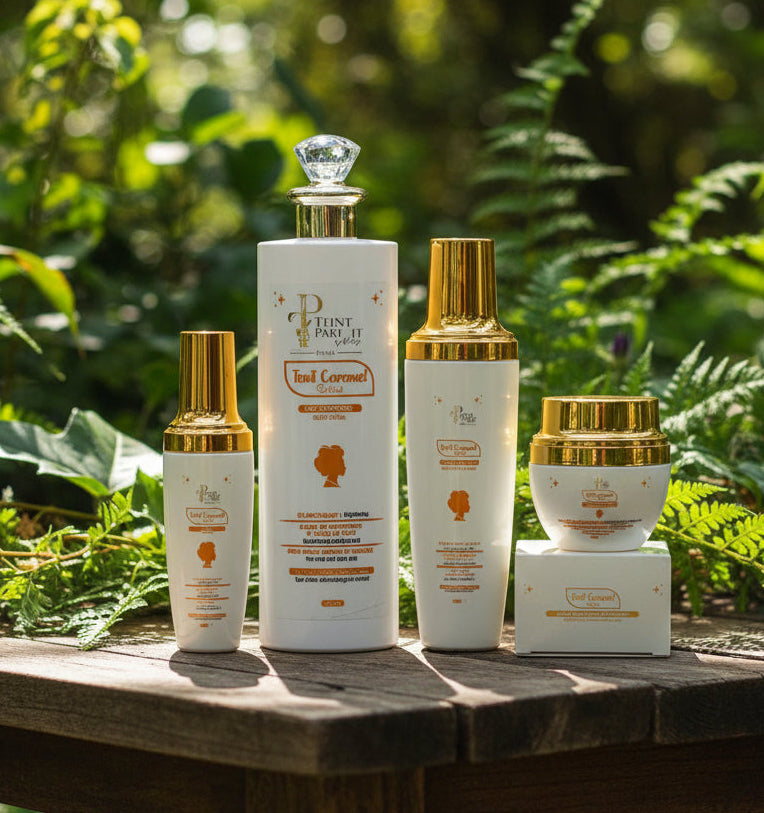 Gamme Teint Caramel Satine au Glutathion et Aux Acides De Fruit De Teint Parfait By Nadege